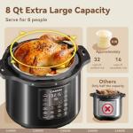8-Quart 12-in-1 Electric Pressure Cooker - Black