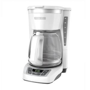 BLACK+DECKER 12-Cup Programmable Coffeemaker, White