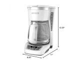 BLACK+DECKER 12-Cup Programmable Coffeemaker, White