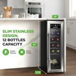 Nutrichef Mini Wine Cooler with Adjustable Temperature