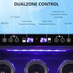 Compact Dual Zone Wine Cooler for 28 Bottles