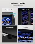 EUHOMY 25-Bottle Wine Cooler with Digital Control