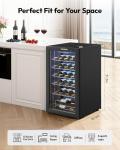 EUHOMY 25-Bottle Wine Cooler with Digital Control