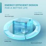 EUHOMY Mini Fridge with Glass Door and LED