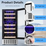 Compact Dual Zone Wine Cooler for 28 Bottles
