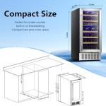 Compact Dual Zone Wine Cooler for 28 Bottles