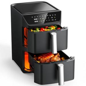 Dual Basket 12.6QT Air Fryer for Large Families