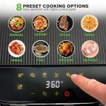 Nutrichef 5.8 Quart Air Fryer with Presets