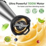 Versatile 1100W Handheld Immersion Blender Set