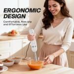 Turelar Handheld Immersion Blender with Stainless Steel Blades