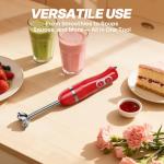 Turelar Handheld Electric Immersion Blender with Stainless Steel Blades