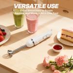 Turelar Handheld Immersion Blender with Stainless Steel Blades