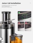 Qcen 800W Centrifugal Juicer with Wide Mouth