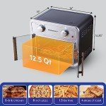 Elite Gourmet 12L Stainless Steel Air Fryer Oven