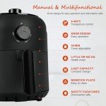 MIRASTON 2.6QT Compact Air Fryer with Controls