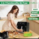 Gettyware Dual Air Fryer - 8L Capacity, 9-in-1