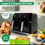 Gettyware Dual Air Fryer - 8L Capacity, 9-in-1
