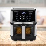 Kalorik 5 Quart Touchscreen Air Fryer, Stainless Steel