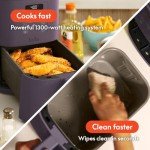 Bella 4Qt Slim Air Fryer with 6 Cooking Options