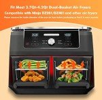 10-Piece Accessory Set for Dual Basket Air Fryers