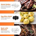10-Piece Accessory Set for Dual Basket Air Fryers