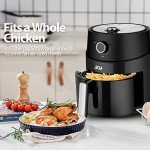 JKM 4.7 Quart Mechanical Air Fryer, Black