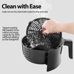 JKM 4.7 Quart Mechanical Air Fryer, Black