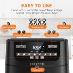 CROWNFUL 7 Quart Oilless Air Fryer with Touch Screen