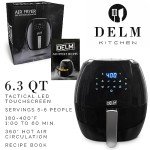 Delm 8-in-1 Air Fryer with Recipe Book