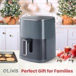 OLIXIS 6-Quart Square Air Fryer with Window