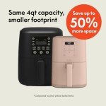 Bella 4Qt Slim Air Fryer with Ceramic Coating