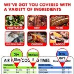 Air Fryer Cheat Sheet Set with Recipe Cards