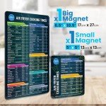 Air Fryer Magnetic Cheat Sheet Set and Cookbook