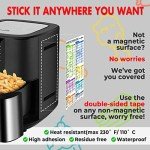 Air Fryer Cheat Sheet Set with Recipe Cards