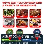 Air Fryer Cheat Sheet Set with Recipe Cards