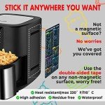 Air Fryer Cheat Sheet Set with Recipe Cards