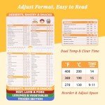Air Fryer Cooking Guide Magnet for 270+ Foods