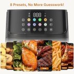 Large 11-in-1 5.8 QT Air Fryer with Recipes