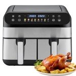 Jacgood 9.5QT Double Air Fryer with Baskets