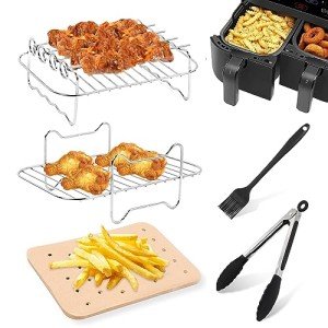Dual Basket Air Fryer Accessory Set for Ninja