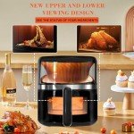 T&Jero 6 QT Air Fryer Toaster Oven, Dark Grey