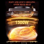 T&Jero 6 QT Air Fryer Toaster Oven, Dark Grey