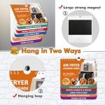 Air Fryer Cheat Sheet Magnet Cooking Guide Set