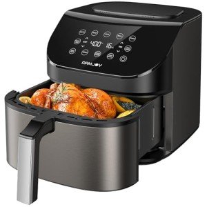 RAMJOY 6.8QT Air Fryer with 10-in-1 Functions