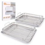 Large Stainless Steel Air Fryer Baskets - 2 Pack