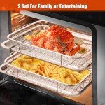 Large Stainless Steel Air Fryer Baskets - 2 Pack