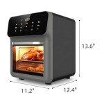 15L Powerful Air Fryer Rotisserie Oven with Thermometer