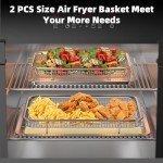 YEPATER Stainless Steel Air Fryer Basket Set