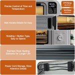 8-IN-1 Stainless Steel Air Fryer Toaster Oven
