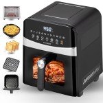 DAYBEST 6 QT Stainless Steel Air Fryer with Window